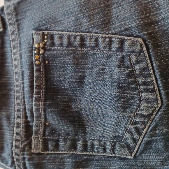 Chico's platinum blinged pockets dark stretchy jeans size 0.5 (6) - Picture 8 of 8